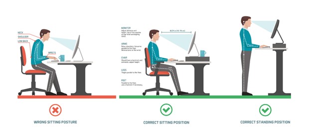 sitting and standing posture